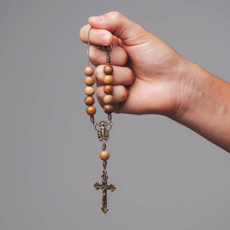 Intercession Car Rearview Mirror Rosary (Lady of Grace) - Image 5